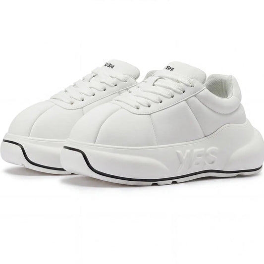 Alba Chunk – White Platform Sneakers