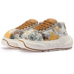Floral Gold Chunk – Floral Gold Platform Sneakers