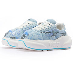 Bead Embroidery Chunk – Beaded Embroidered Platform Sneakers
