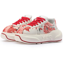 Floral Ruby Chunk – Ruby Floral Platform Sneakers