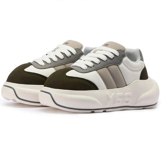 Sage Chunk – Sneakers cu platformă verde-salvie