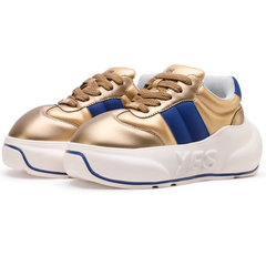 Gold Chunk – Metallic Gold Platform Sneakers