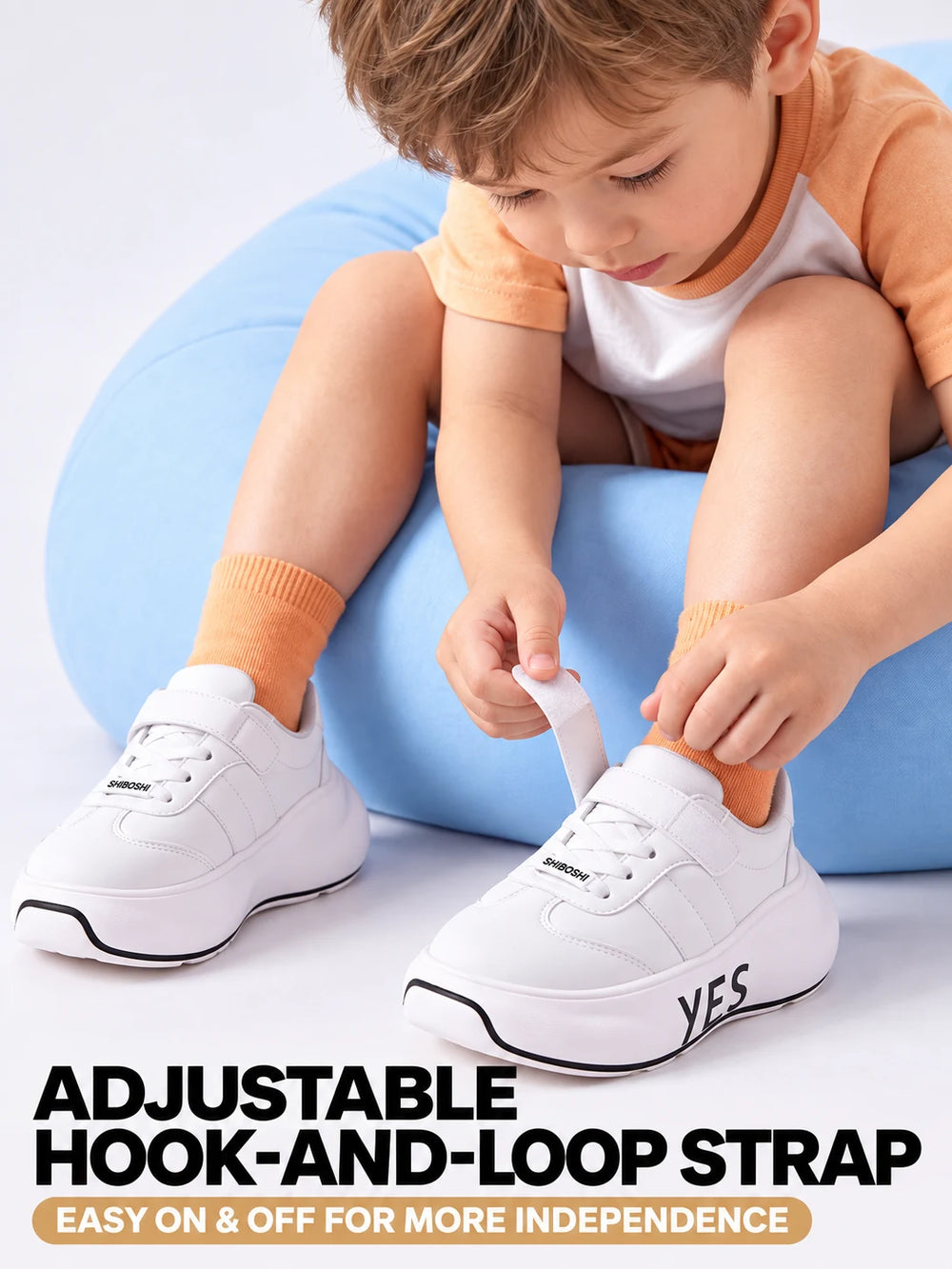 Pure Step Kids – White Chunky Sneakers