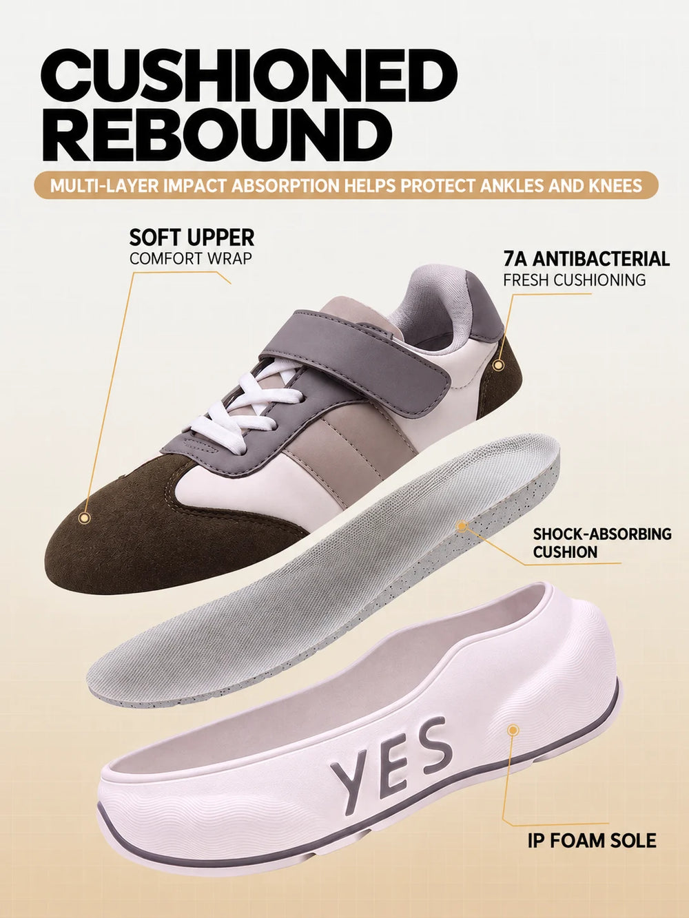 Pebble Kids – Gray & Brown Chunky Sneakers