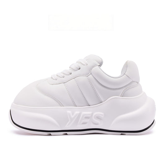 Contour Chunk – White Platform Sneakers
