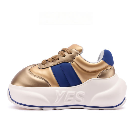 Gold Chunk – Metallic Gold Platform Sneakers