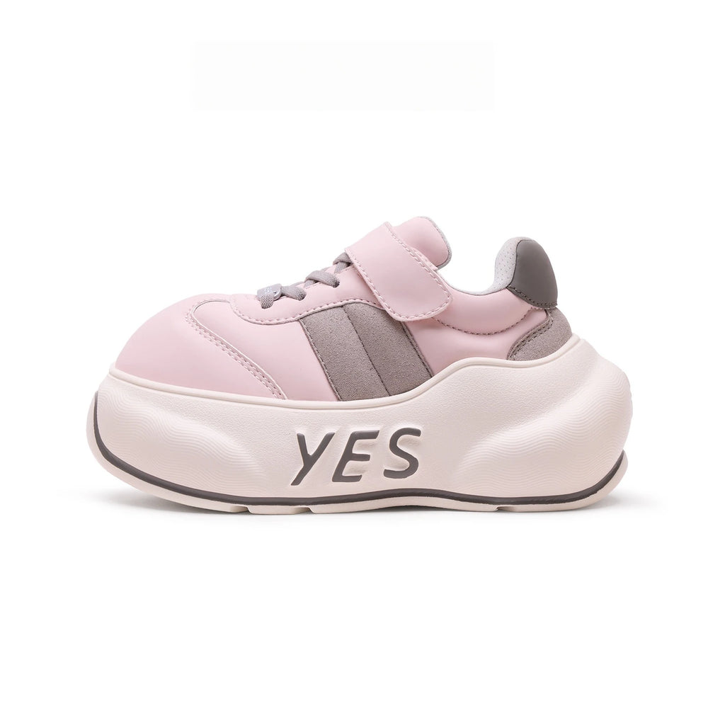 Petal Kids – Pink & Gray Chunky Sneakers