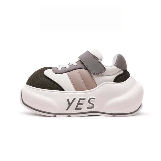 Pebble Kids – Gray & Brown Chunky Sneakers
