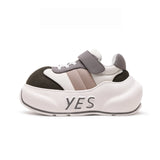 Pebble Kids – Gray & Brown Chunky Sneakers