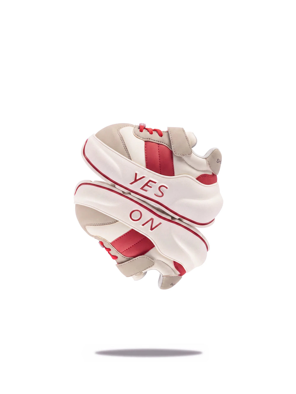 Rally Kids – Red & Gray Chunky Sneakers