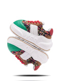 Mosaic Chunk – Green & Multicolor Platform Sneakers
