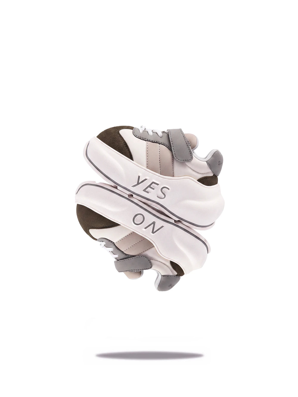 Pebble Kids – Gray & Brown Chunky Sneakers
