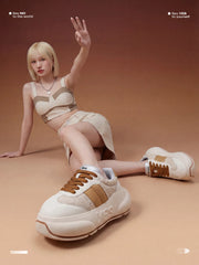 Sand Chunk – Beige Platform Sneakers
