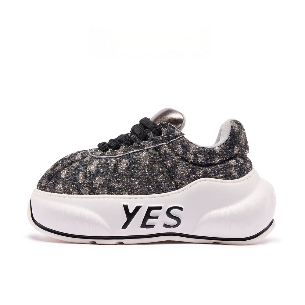 Bronze Noir Chunk – Black & Bronze Platform Sneakers