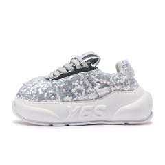 Glitter Silver Chunk