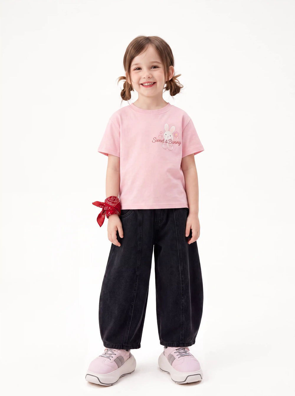 Petal Kids – Pink & Gray Chunky Sneakers