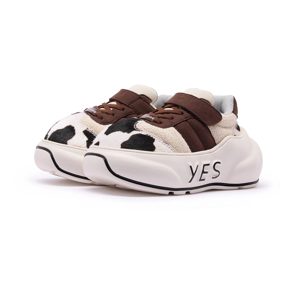 Moo Chunk Kids – Cow Print Kids Sneakers