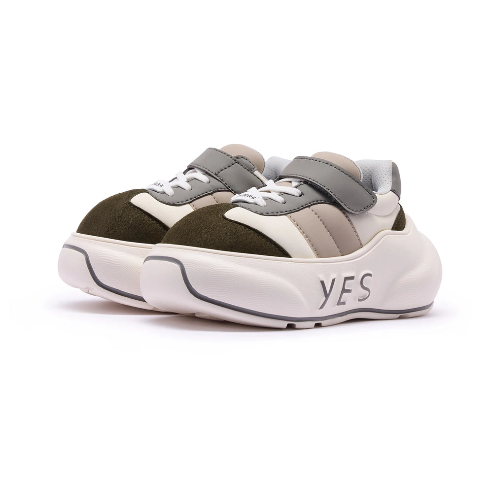Pebble Kids – Gray & Brown Chunky Sneakers