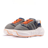 Signal Chunk – Navy & Orange Platform Sneakers