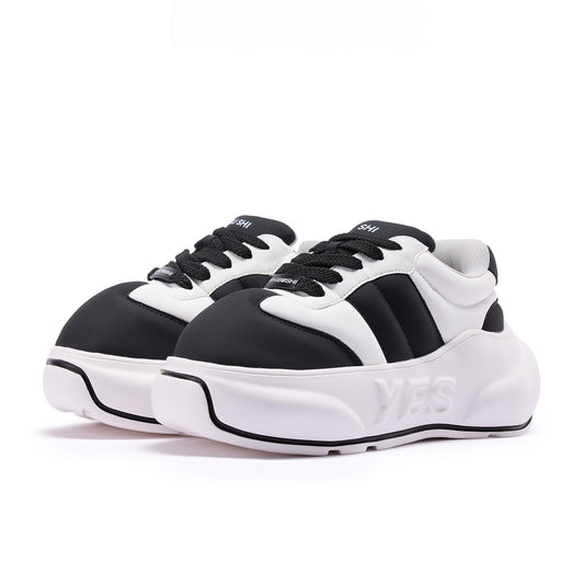 Panda Chunk – Sneakers cu platformă alb-negru
