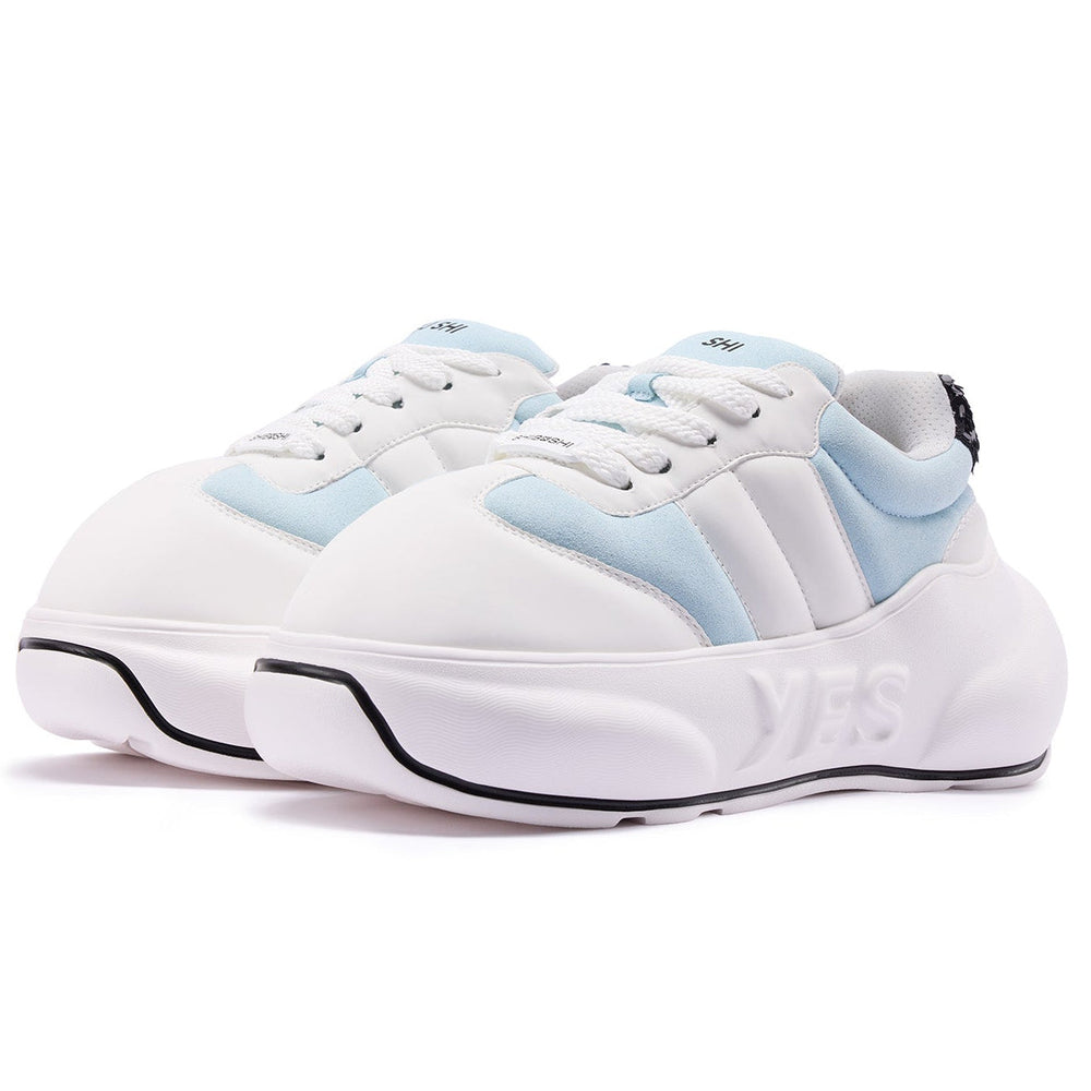 Aqua Chunk – Blue Platform Sneakers