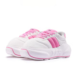 Peony Chunk – Pink & White Platform Sneakers