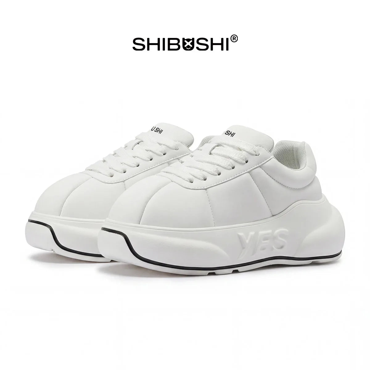 Alba Chunk – White Platform Sneakers