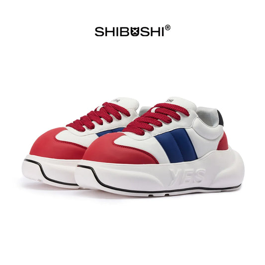 Varsity Chunk – Red, White & Blue Platform Sneakers