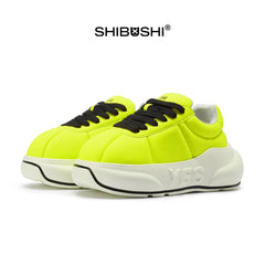 Ion Chunk – Sneakers cu platformă galben-verde neon