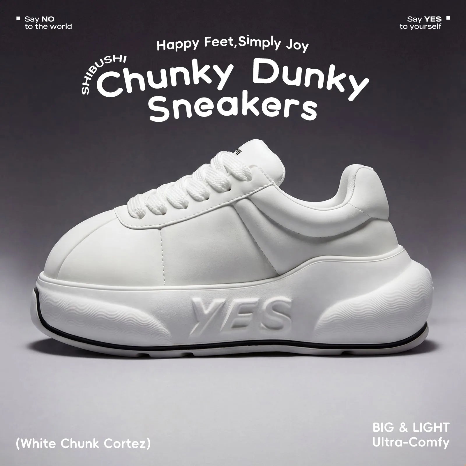Alba Chunk – White Platform Sneakers