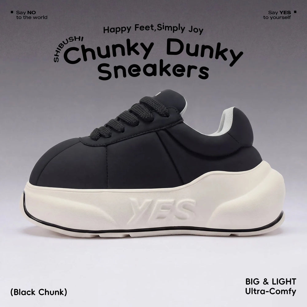 Black Chunk – sorte platform sneakers