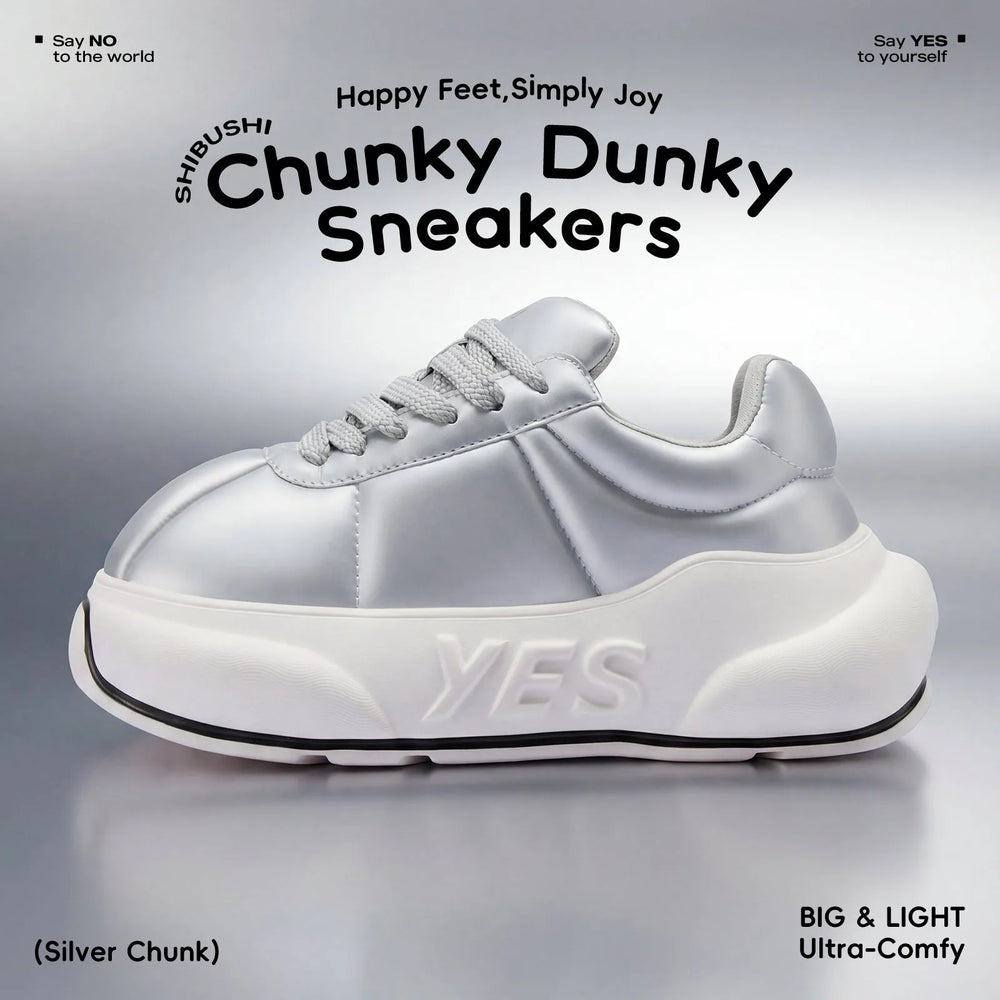 Silver Chunk – Metallic Silver Platform Sneakers