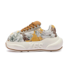 Floral Gold Chunk – Floral Gold Platform Sneakers