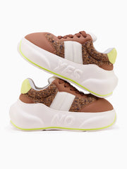 Chocolate Chunk – Sneakers con plateau marroni