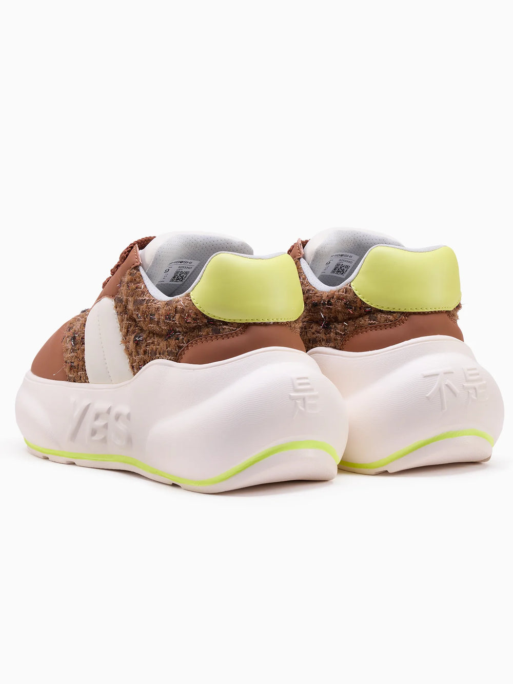 Chocolate Chunk – Sneakers con plateau marroni