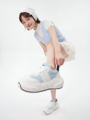Aqua Chunk – Sneakers con plateau blu