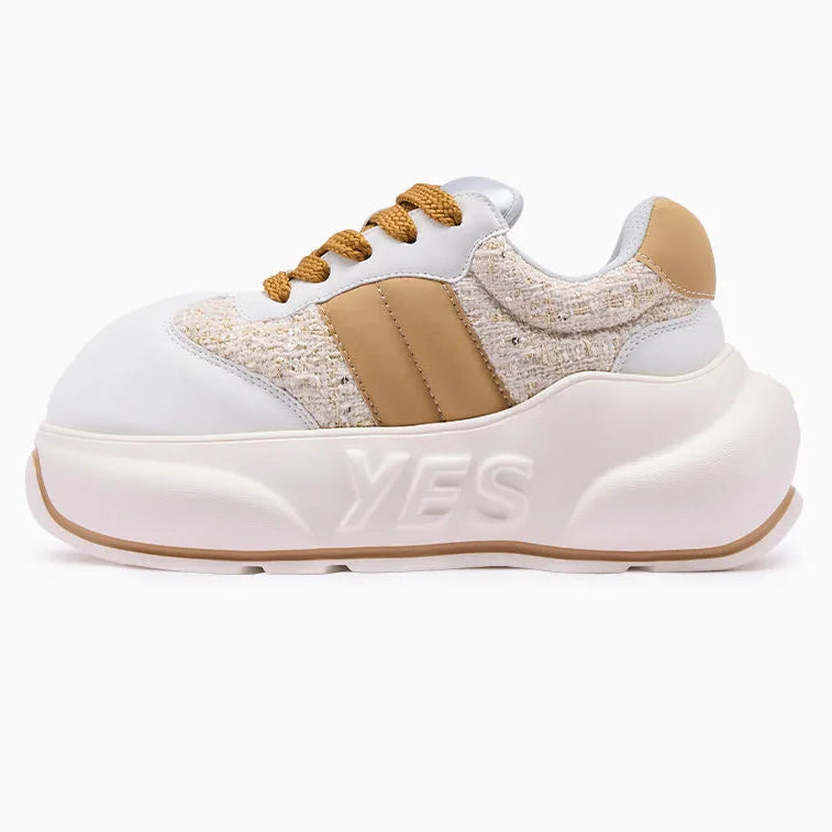 Sand Chunk – Sneakers cu platformă bej
