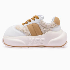 Sand Chunk – Sneakers cu platformă bej