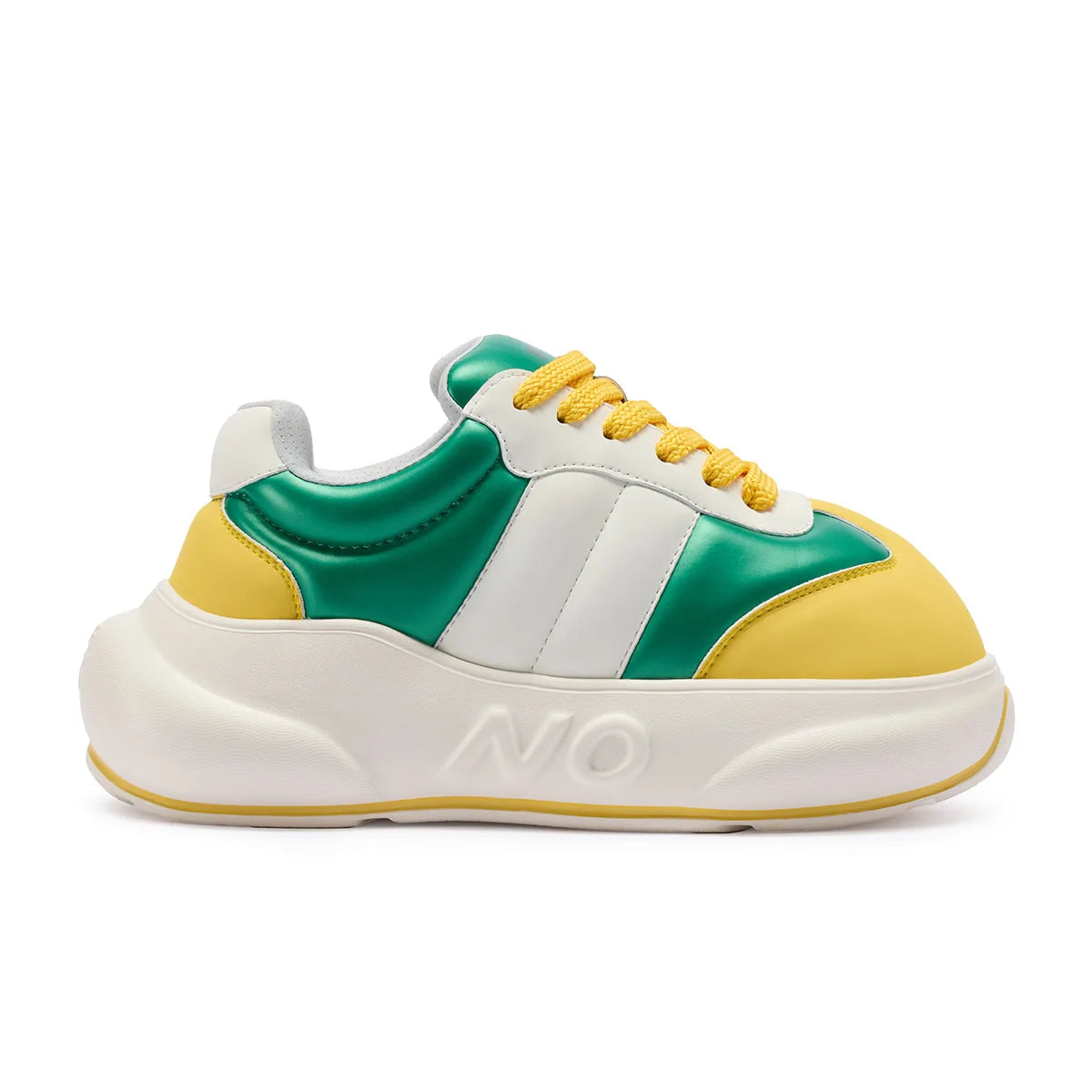 Citrus Chunk – Green & Yellow Platform Sneakers