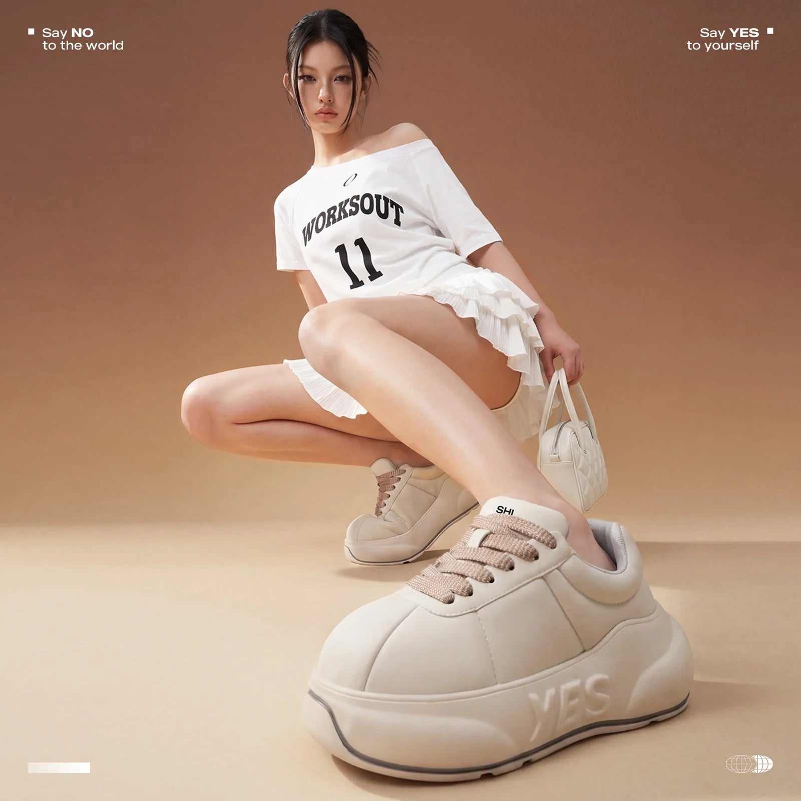 Cream Chunk – Cream Platform Sneakers