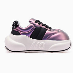 Prism Chunk – Iridescent Purple Platform Sneakers
