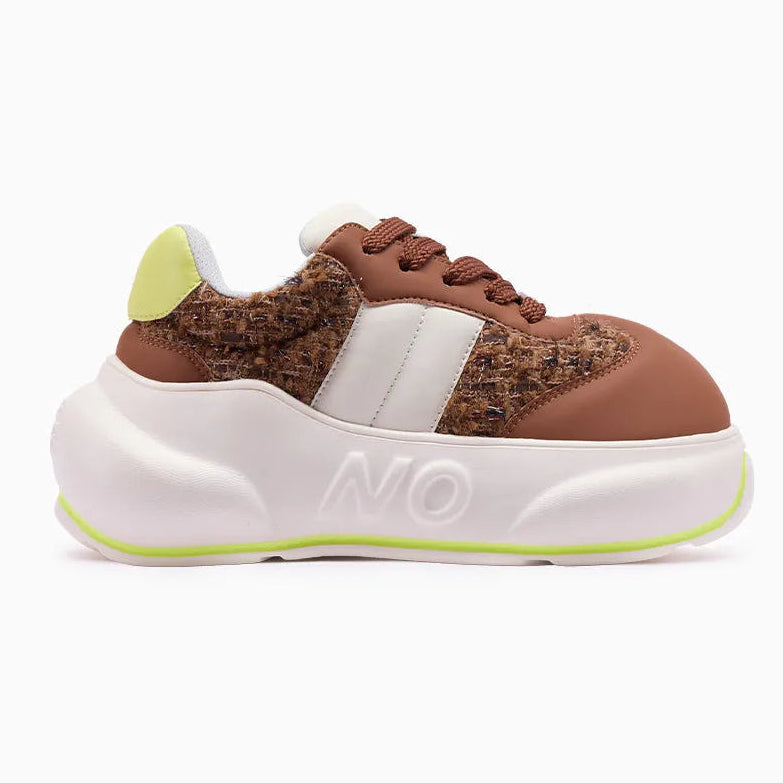 Chocolate Chunk – Sneakers con plateau marroni