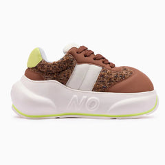 Chocolate Chunk – Sneakers con plateau marroni