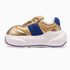 Gold Chunk – Metallic Gold Platform Sneakers