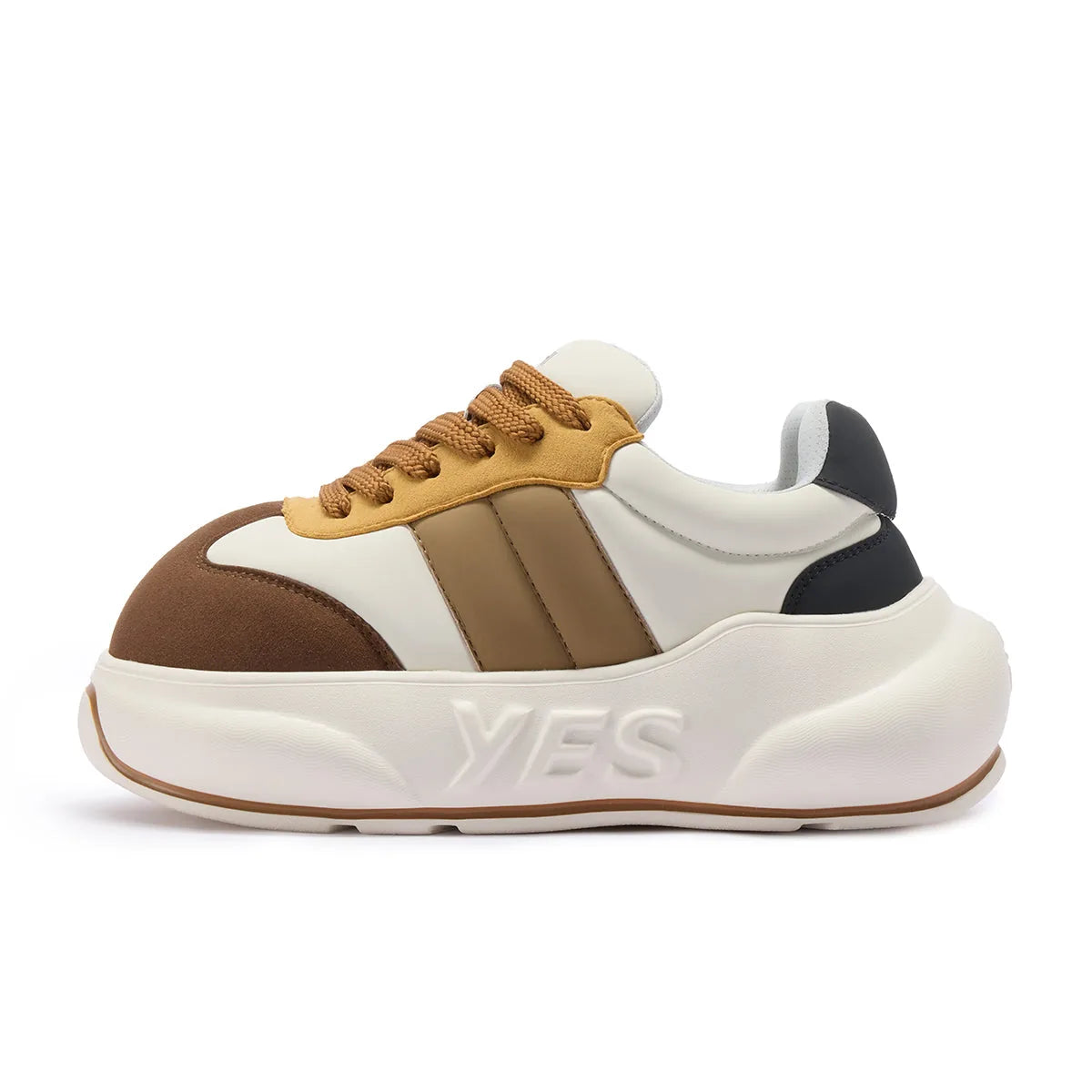 Mocha Chunk – Brown Platform Sneakers
