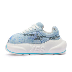 Bead Embroidery Chunk – Sneakers cu platformă cu broderie cu mărgele