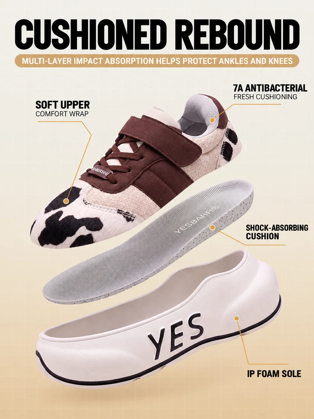 Moo Chunk Kids – Cow Print Kids Sneakers