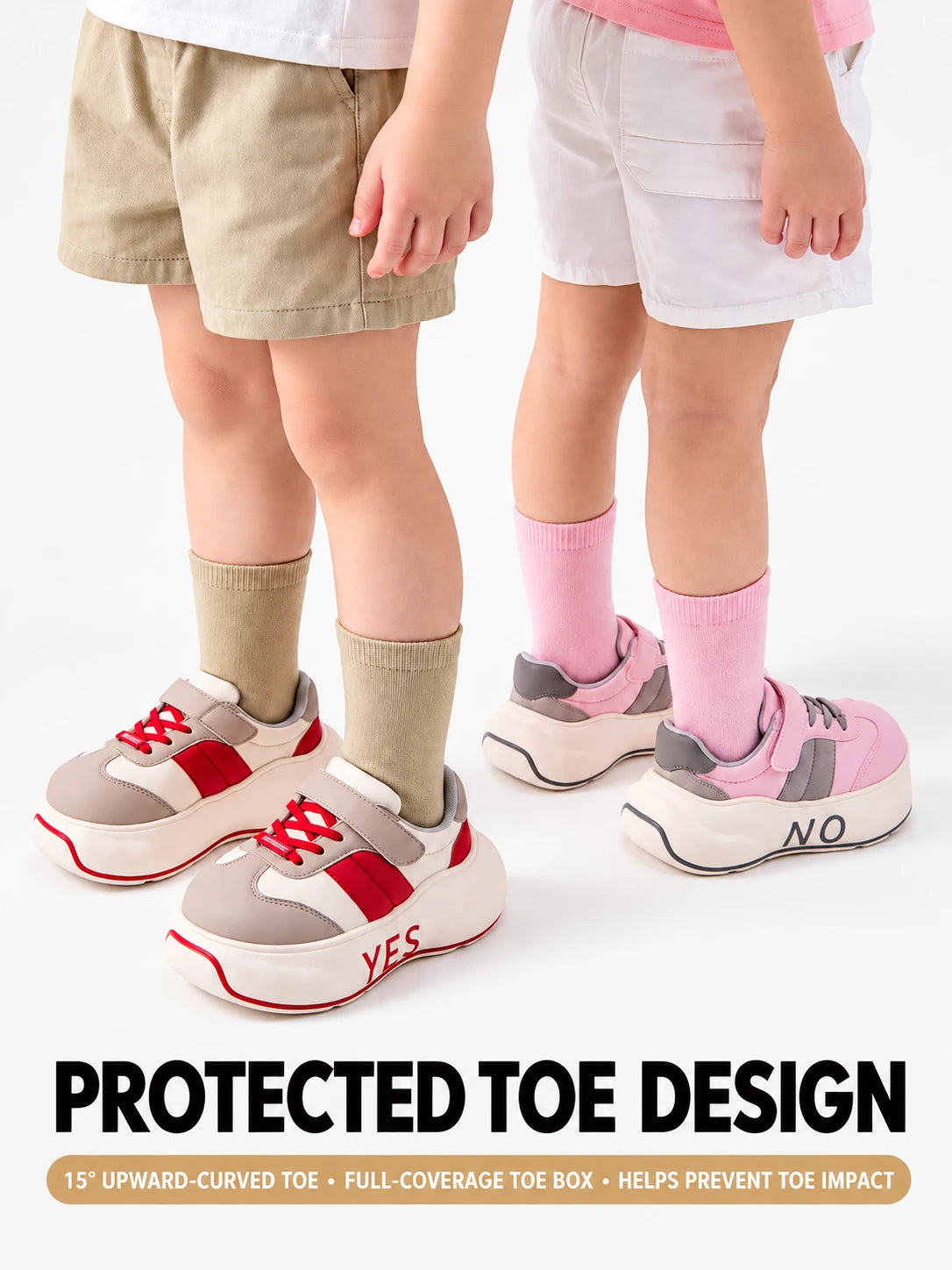 Cedar Kids – Tan & Brown Chunky Sneakers