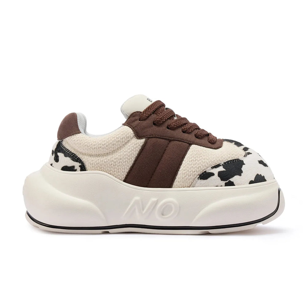 Cow Chunk – Koemønstrede platformesneakers