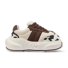 Cow Chunk – Koemønstrede platformesneakers